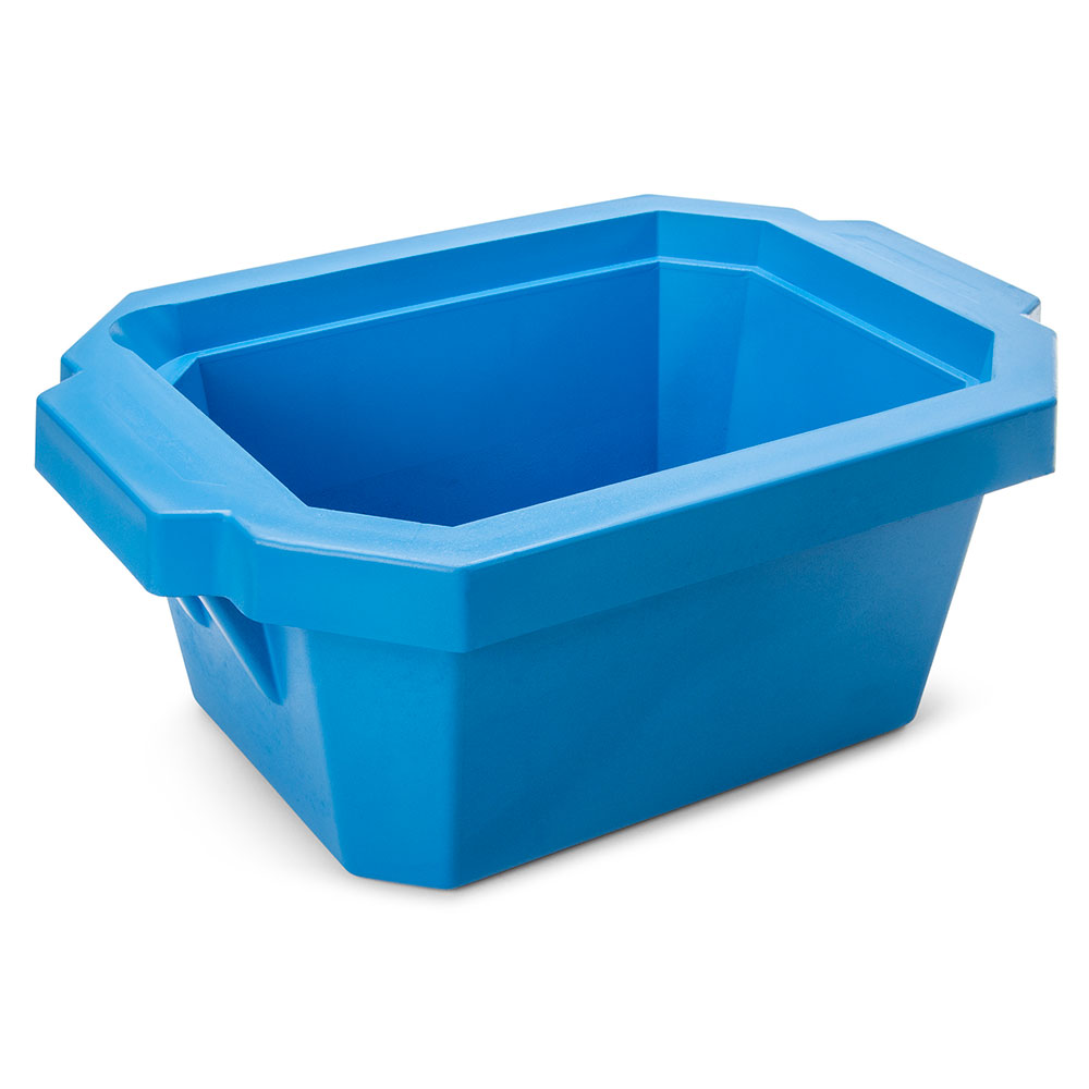 Globe Scientific Ice Tray with Lid, 4 Liter, Blue Ice Bucket; ice tray; polyurethane; foam ice bucket; 4L